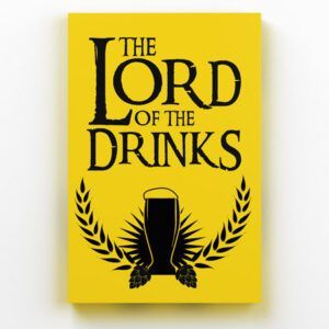 Placa decorativa de metal  the lord of the drinks