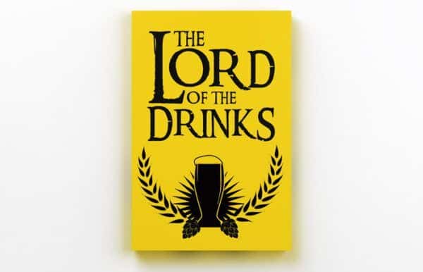 Placa decorativa de metal  the lord of the drinks