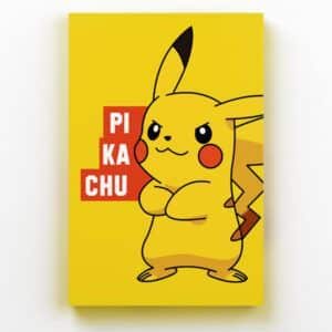 Placa decorativa de metal pokemon pikachu