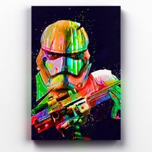 Placa decorativa de metal sw  stormtrooper