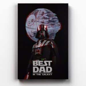 Placa decorativa de metal best dad in the galaxy