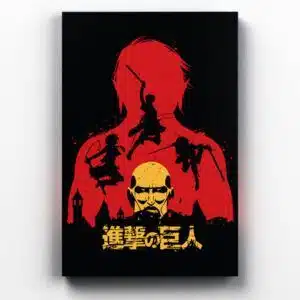 Placa decorativa de metal  shingeki no kyojin attack on titan