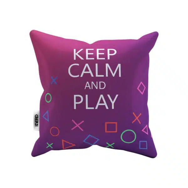 Capa de almofada gamer keep calm play