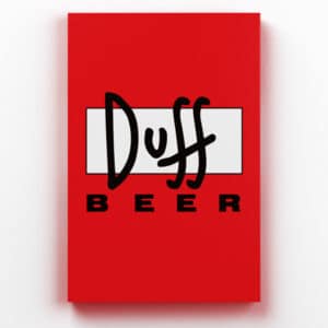 Placa decorativa de metal duff beer