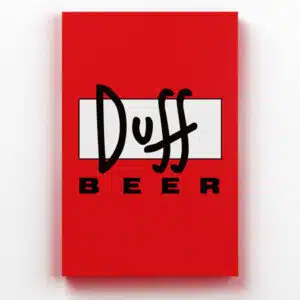 Placa decorativa de metal duff beer