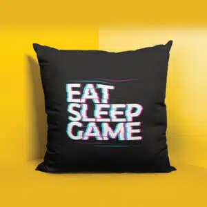 Capa de almofada eat sleep game
