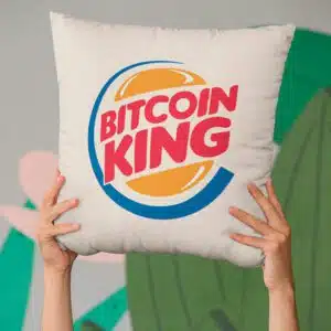 Capa de almofada bitcoin king