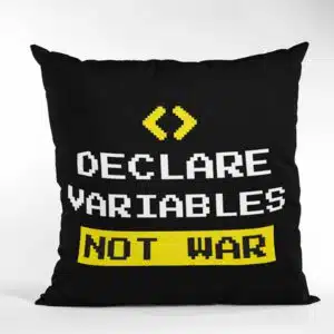 Capa de almofada declare variables not war